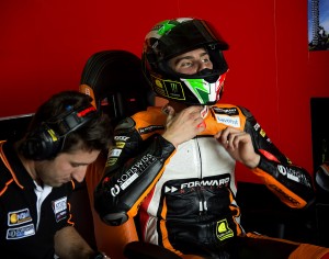 2015 Forward Racing Team during the 2015 Season of World Motorcycle Championship 2015 race 14 GP of Aragon in Motorland de Aragon, Alcaniz Spain © 2015 mirco lazzari mircolazzari@yahoo.it
