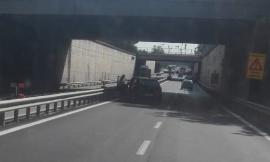 Incidente all'altezza di Corridonia, traffico temporaneamente bloccato sulla superstrada