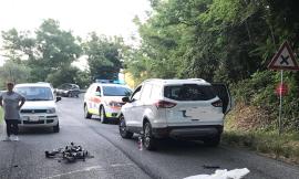 Ciclista investito da un'auto: è stato trasportato a Torrette - FOTO