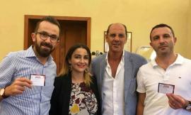 Sangiustese Calcio, consegnate le tessere per le partite al sindaco Gentili e all'assessore Spinelli