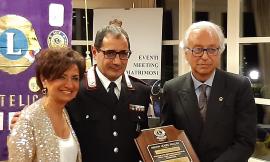 Matelica, il Lions Club premia il maresciallo Cataluffi (FOTO)