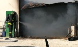 Montelupone, in fiamme un capanno agricolo (FOTO)