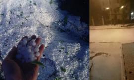 Corridonia, immagini e video della violenta grandinata di questa notte