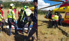 Si frattura la caviglia durante un'escursione sul Monte Bove: 19enne recuperata in eliambulanza
