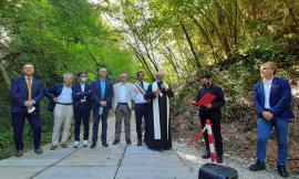 Pieve Torina, inaugurata la nuova pista ciclopedonale dedicata a Luigi Gentilucci (FOTO)
