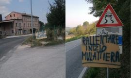 Caldarola, "Attenzione inizio mulattiera": gli automobilisti denunciano la pericolosità della 502