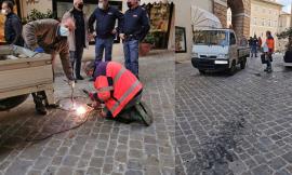 Presidente Mattarella in visita a Macerata, via ai lavori di messa in sicurezza: si saldano anche i tombini