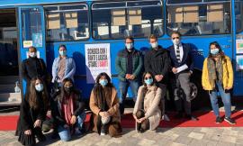 Camerino, l'arte del sisma viaggia in bus: parte la prima tappa della mostra itinerante