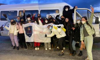Bolognola, una giornata sulla neve per gli studenti Unicam