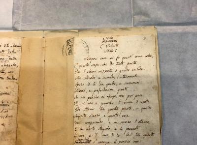 Il manoscritto de "L’Infinito" di Giacomo Leopardi torna a Recanati dopo 120 anni