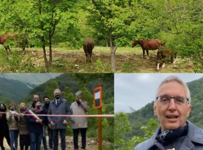 Bolognola, Ceriscioli inaugura un nuovo percorso fitness: "Rimettiamoci in forma dopo il Covid"