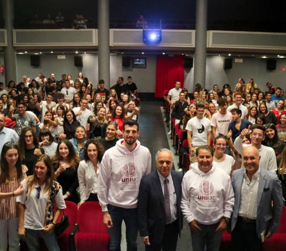Unimc, Giornata delle matricole 2019: il rettore Adornato fa squadra con coach Fefè De Giorgi (FOTO)