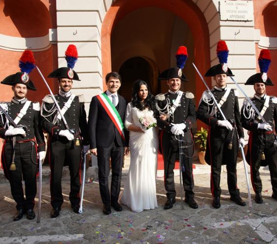 Appignano, le nozze del comandante dei carabinieri Cesare Proietti
