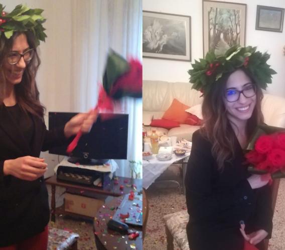 Ripe San Ginesio, Lucrezia si laurea online: festa in casa per la nuova infermiera