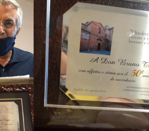 Gualdo, Don Bruno Trapé festeggia 50 anni di sacerdozio