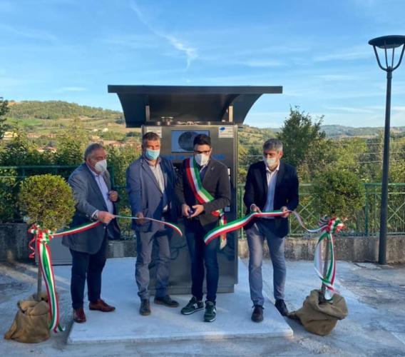 Nuova casa dell'acqua a Belforte: ieri il taglio del nastro