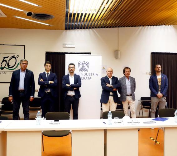 Confindustria Macerata, il neo presidente Sauro Grimaldi presenta la sua squadra (FOTO e VIDEO)