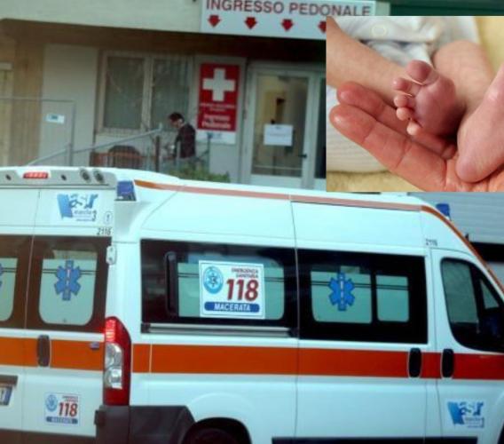 Castelraimondo, bimbo scalpita per venire alla luce: parto in ambulanza